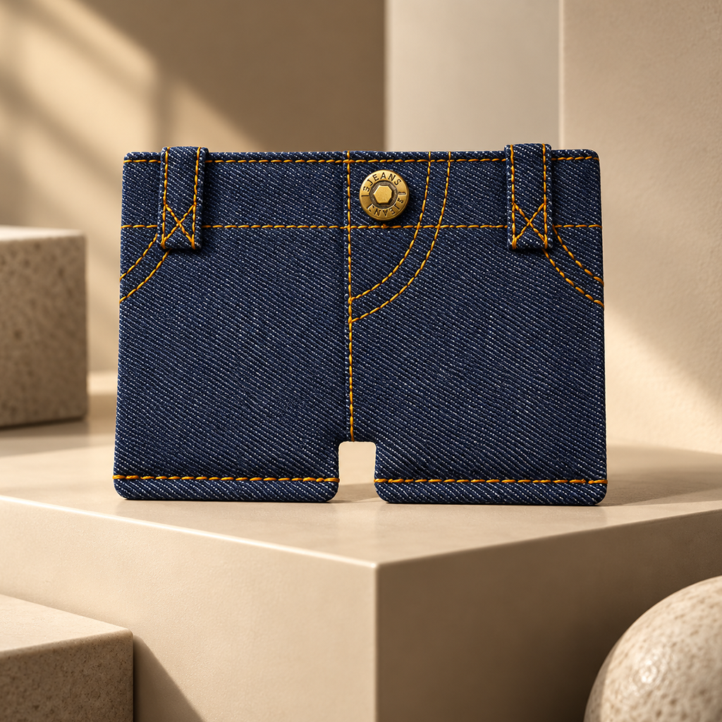 GenZ Pouch | Jeans Style Wallet – Denim Blue