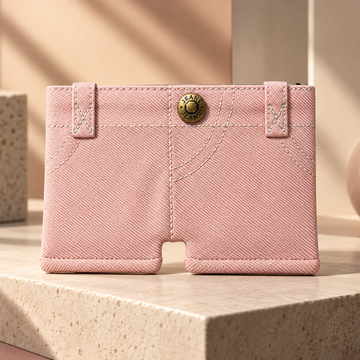 GenZ Pouch | Jeans Style Wallet – Blush Pink