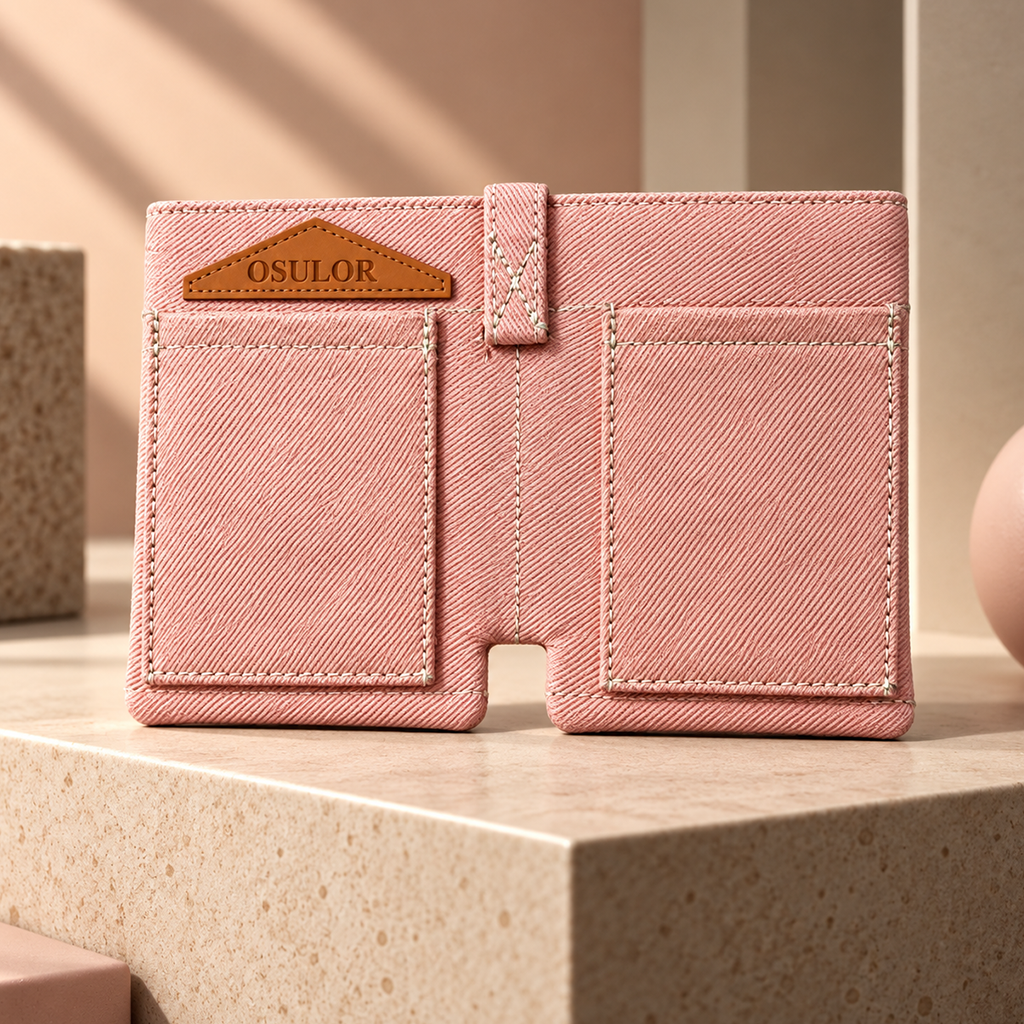 GenZ Pouch | Jeans Style Wallet – Blush Pink